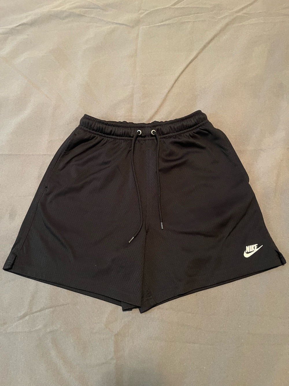 Nike Black Athletic Performance Shorts with White Logo